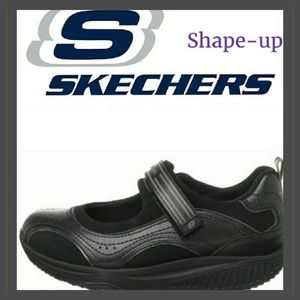 Skechers Shape Ups Black Mary Jane Style Size 9